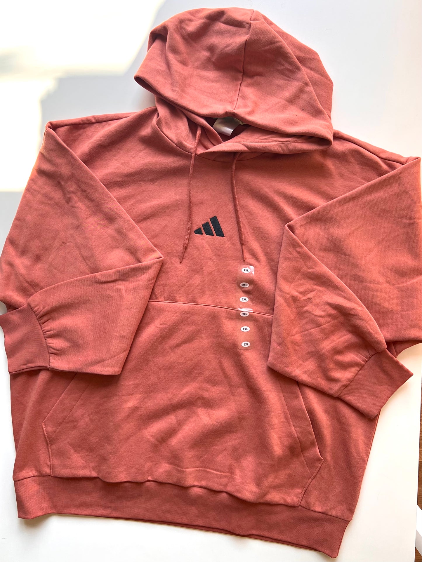 MENS BURNT ORANGE ADIDAS HOODIE 2X
