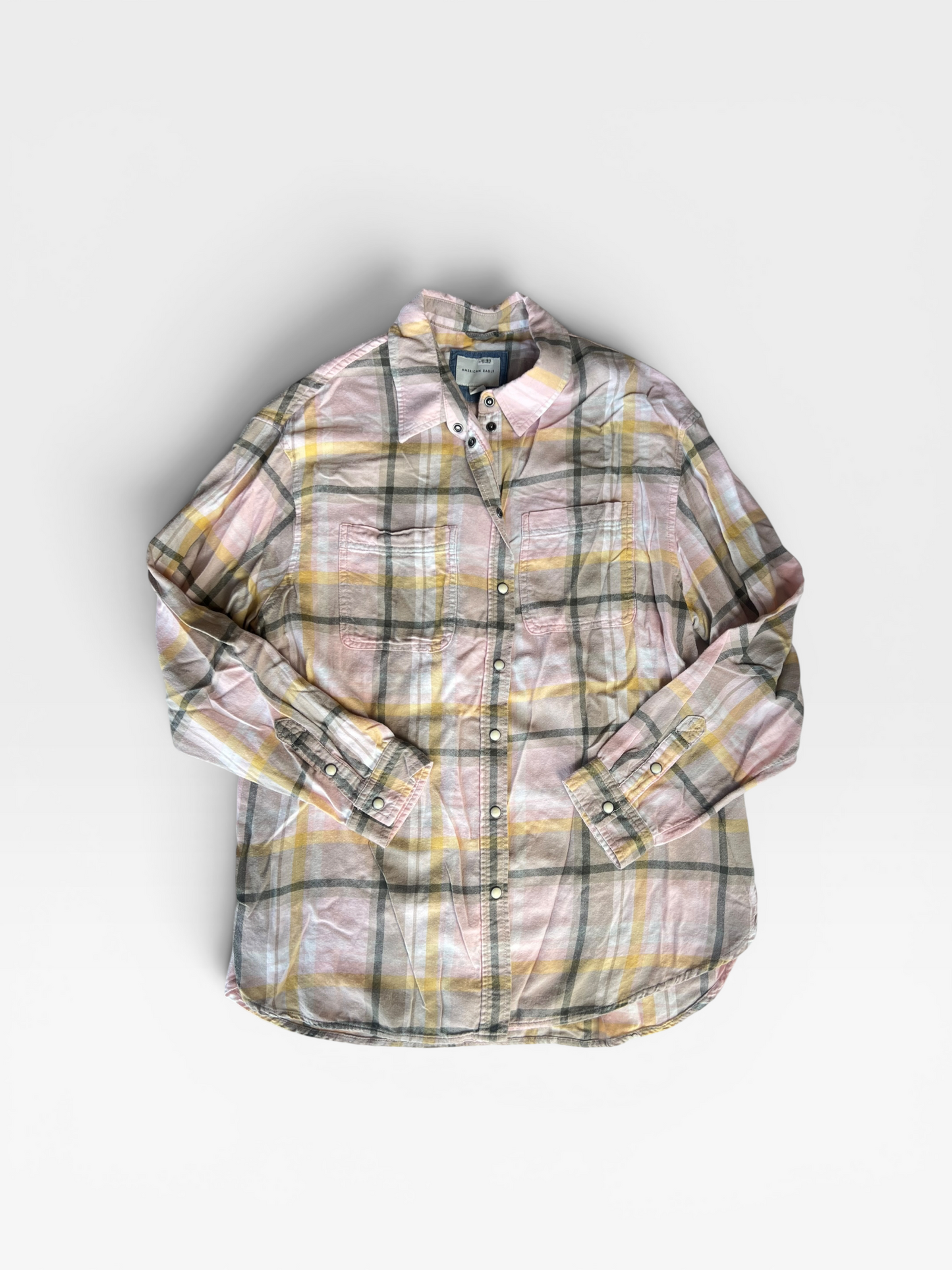 PINK AMERICAN EAGLE FLANNEL M