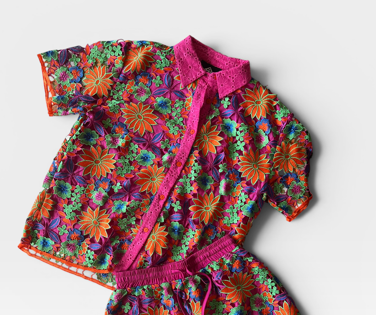 PINK BRIANNA CANNON BUTTON DOWN TOP (NWT $165) S