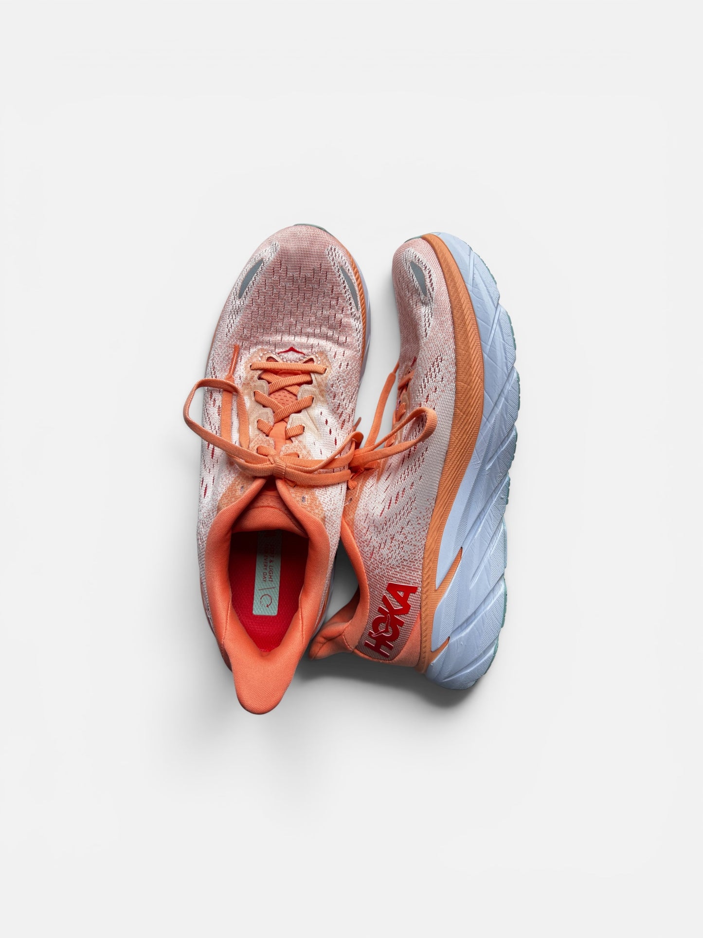 ORANGE HOKA SHOES 8.5