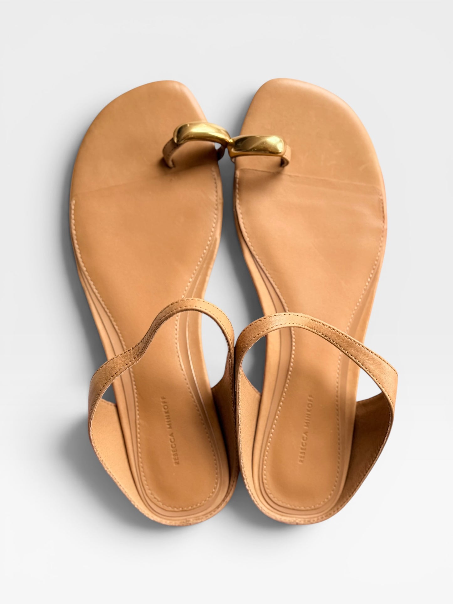 TAN TOE RING REBECCA MINKOFF SANDAL (ORG. $158) 9