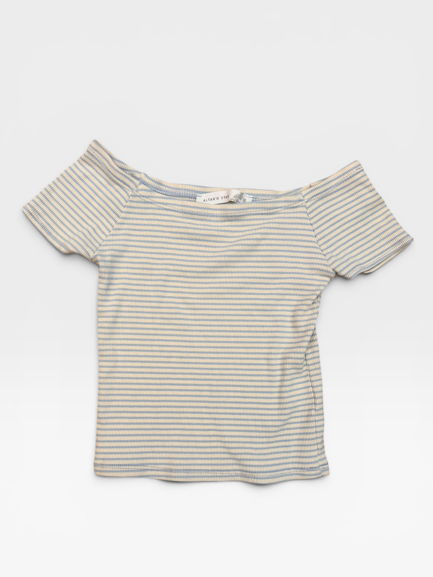 BLUE/WHITE ALTRD STATE TOP S