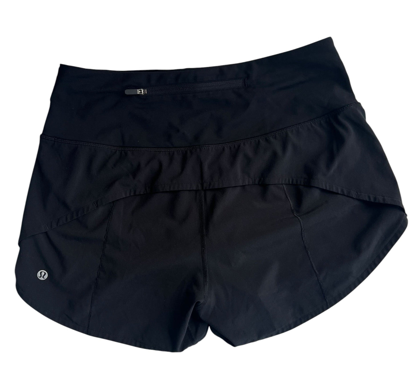 BLACK HIGH RISE LULULEMON 3" SHORTS 6