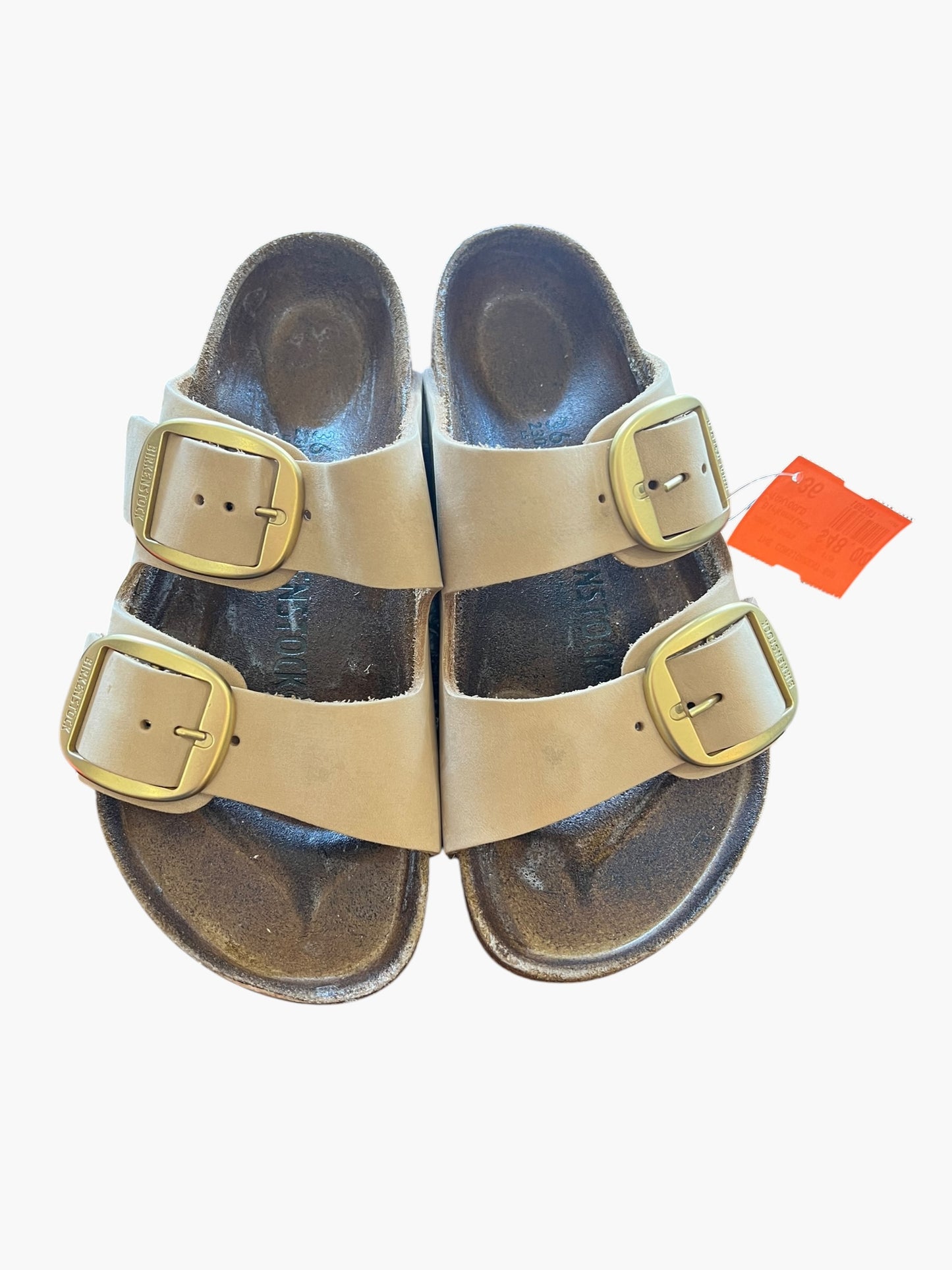 TAN/GOLD BIRKENSTOCK SHOES 36