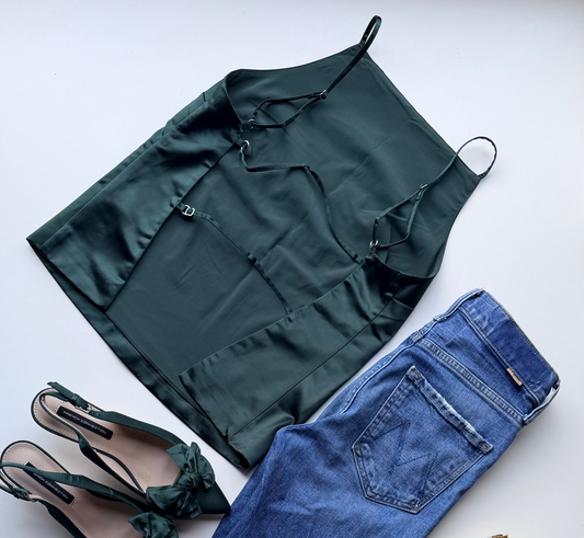 GREEN ABERCROMBIE & FITCHTOP XS