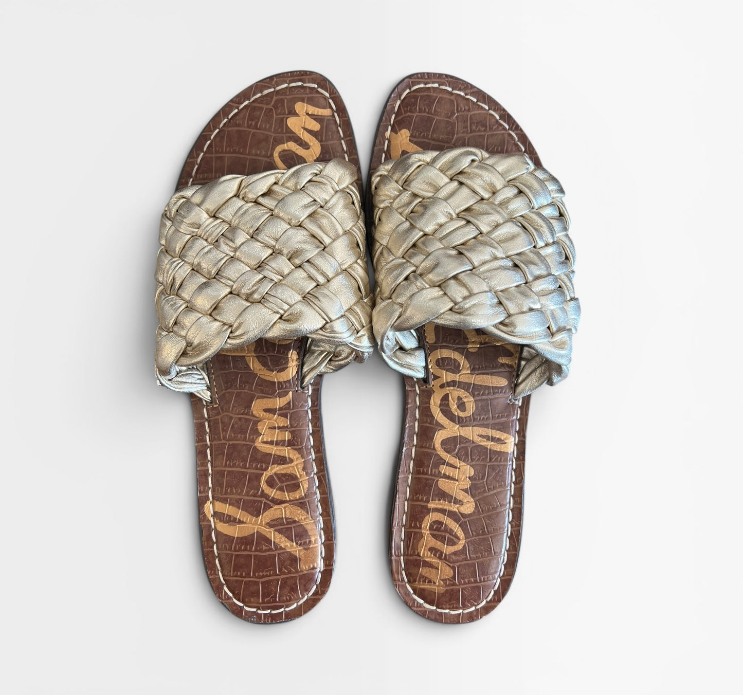 GOLD SAM EDDLEMAN SANDALS 8.5