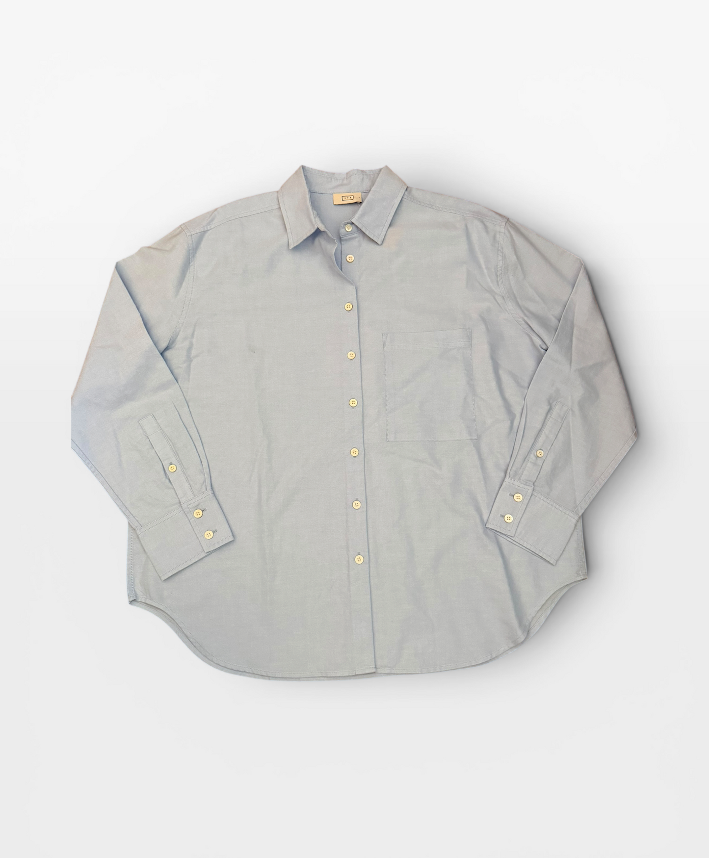 LIGHT BLUE AYR BUTTON UP TOP (ORG. $165) L