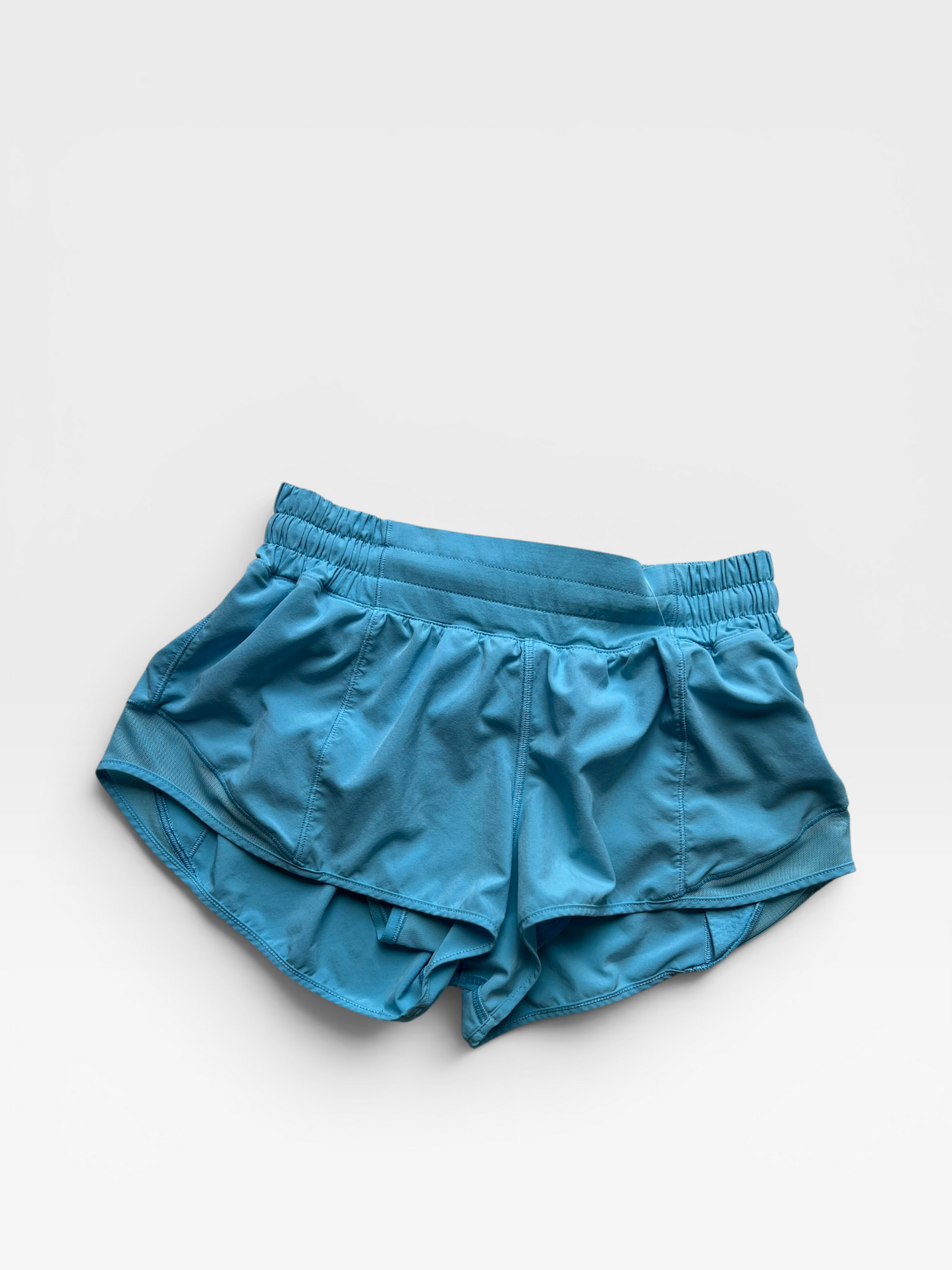 TEAL LULULEMON SHORTS 4