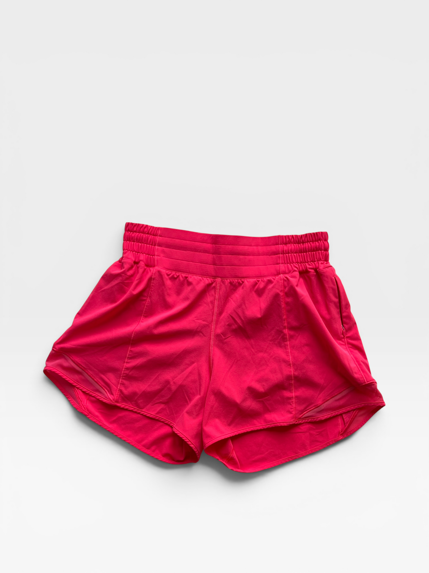 CORAL LULULEMON SHORTS 6