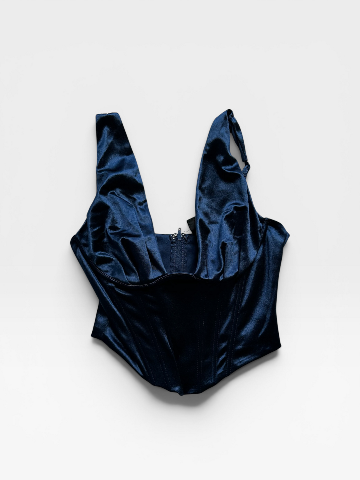 BLUE WINDSOR CORSET TANK S