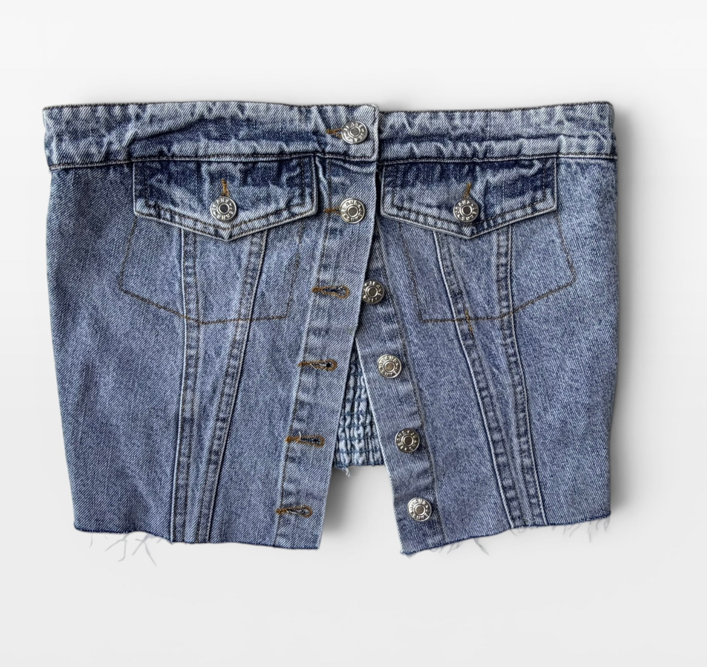 DENIM BUCKET LIST TOP (NWT) SMALL
