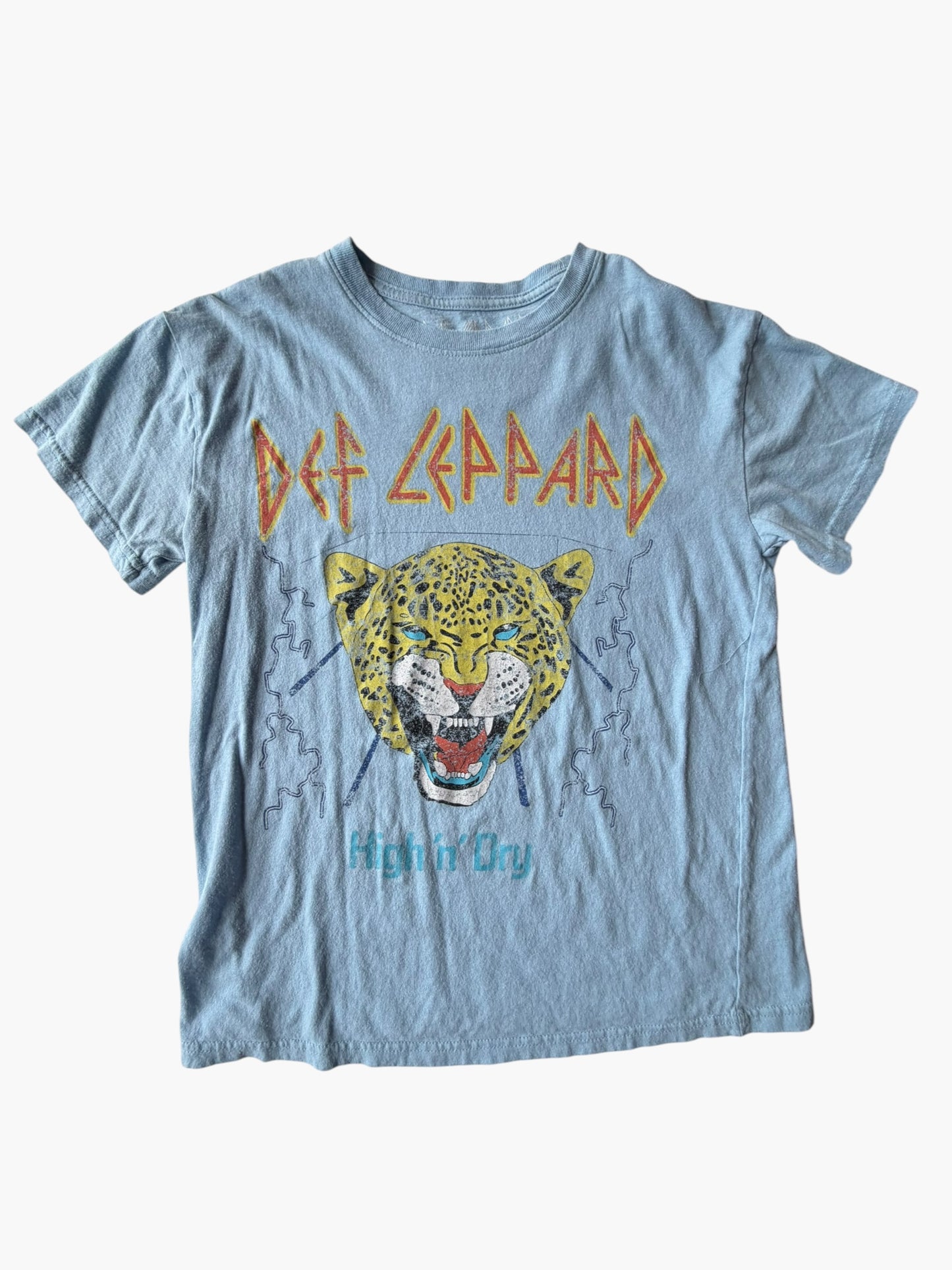 BLUE DEF LEPPARD TSHIRT S