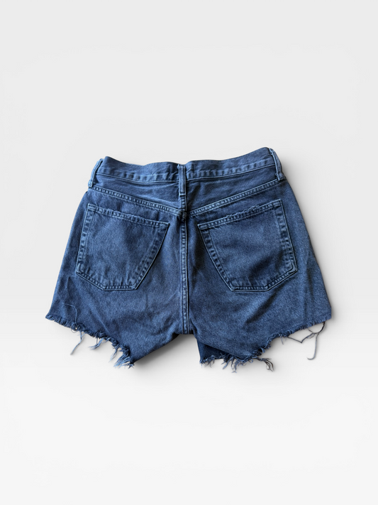 BLACK AGOLDE “PARKER LONG” DENIM SHORTS (ORG. $148)