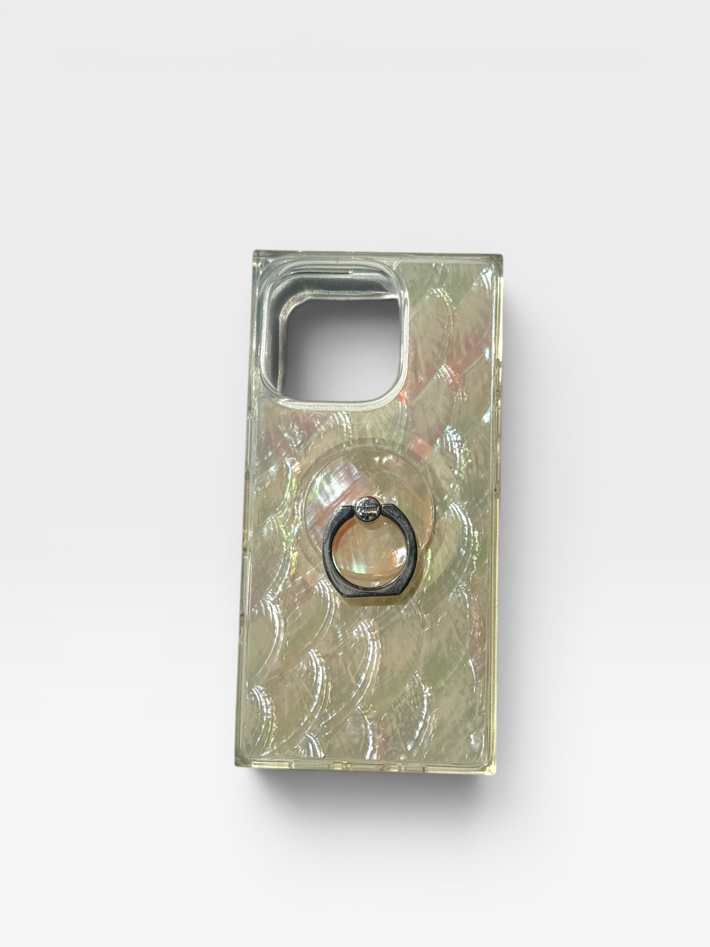 MOTHER OF PEARL "FLAUNT" PHONE CASE W RING (iphone 16pro)