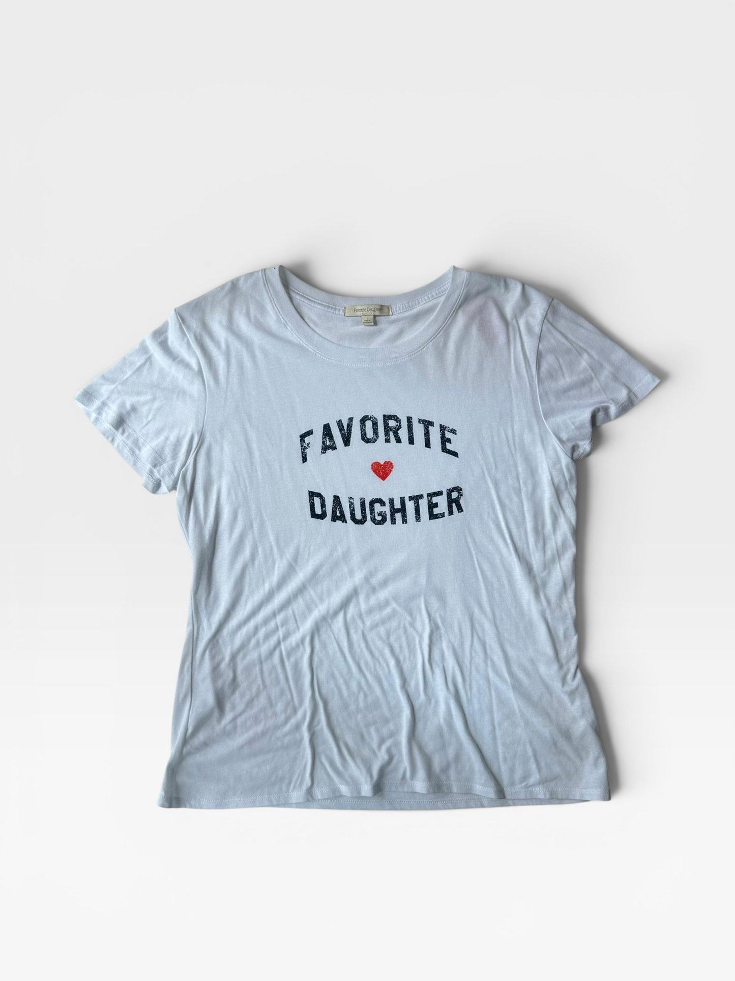 WHITE FAVORITE DAUGHTER LOGO GRAPHIC TEE (ORG. $58) L