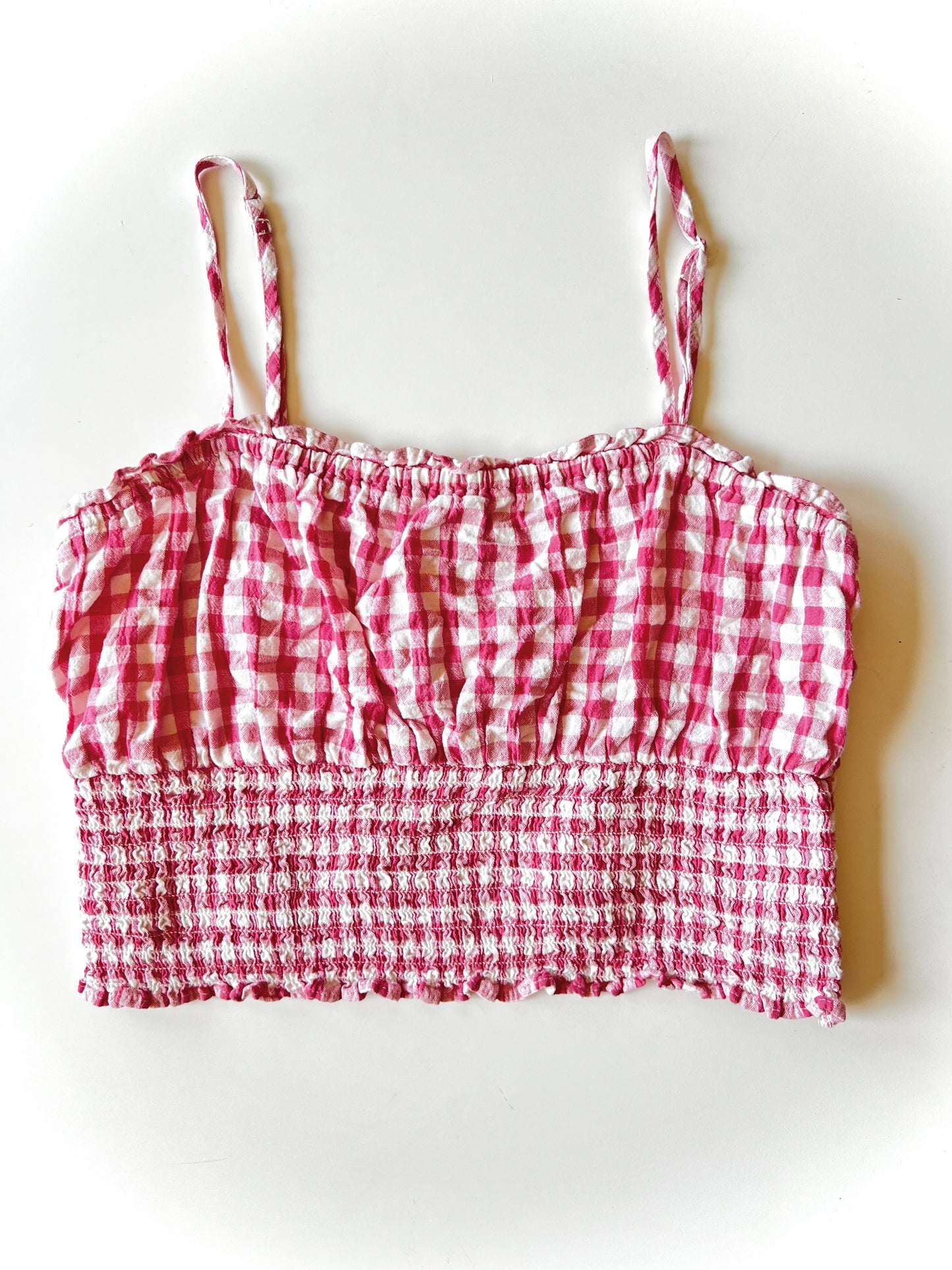 PINK/WHITE AMERICAN EAGLE TANK S