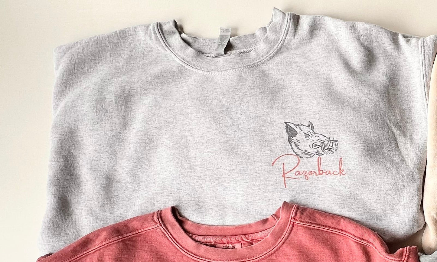 GREY RAZORBACK PULLOVER (XL)