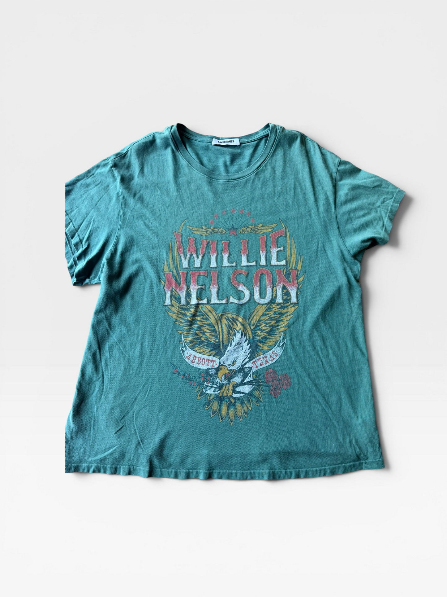 GREEN DAYDREAMER TEE WILLIE NELSON 1XL