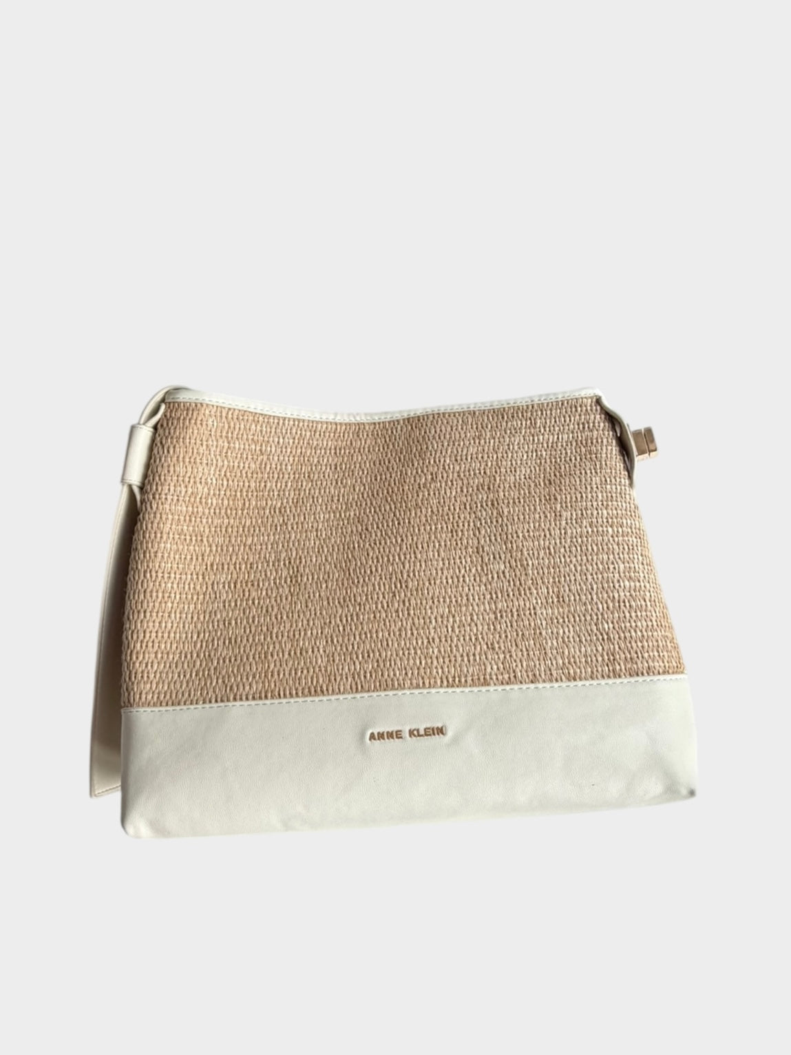 ANN KLEIN WOVEN/WHITE PURSE