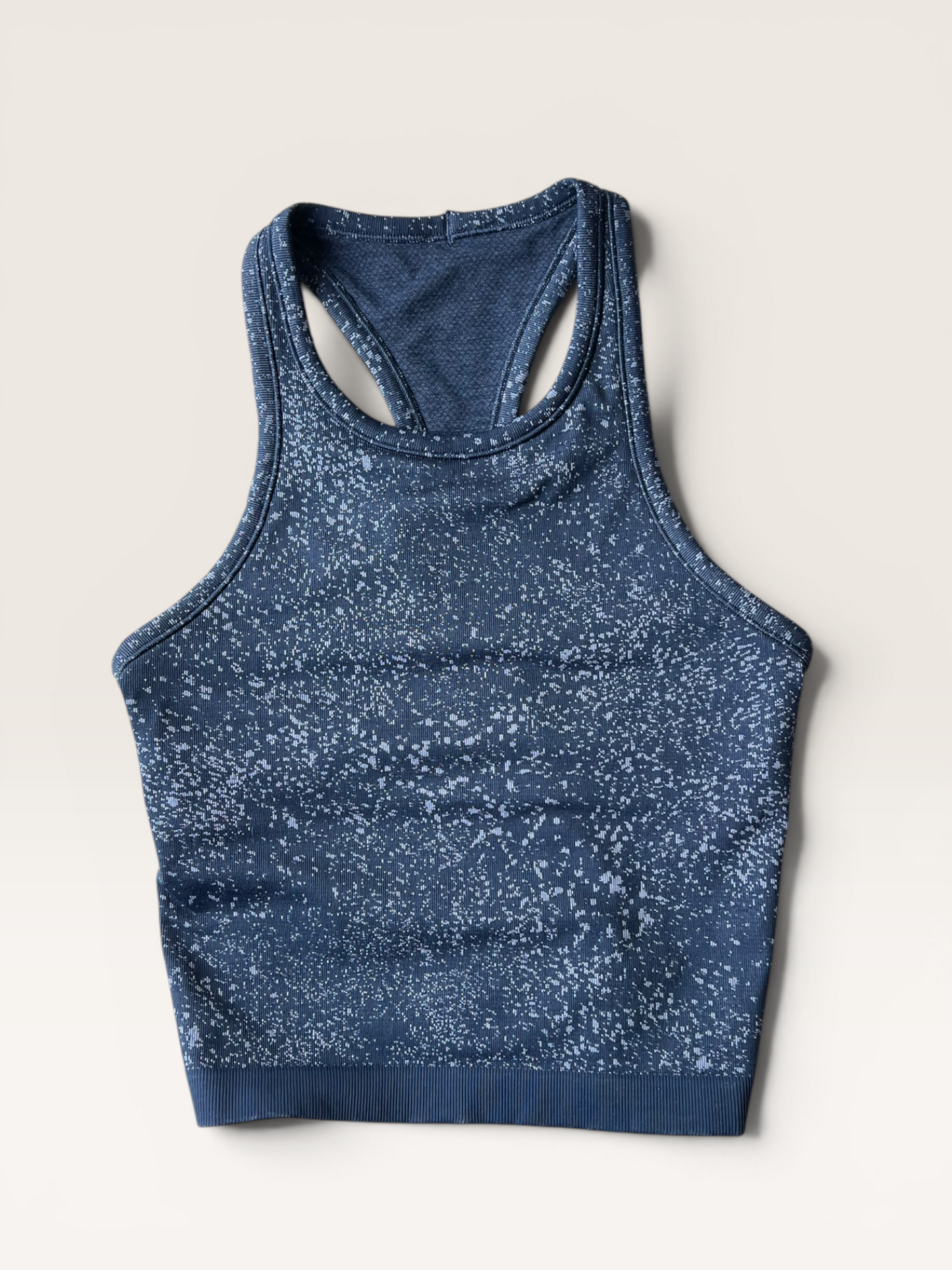 BLUE AND WHITE LULULEMON TANK 4