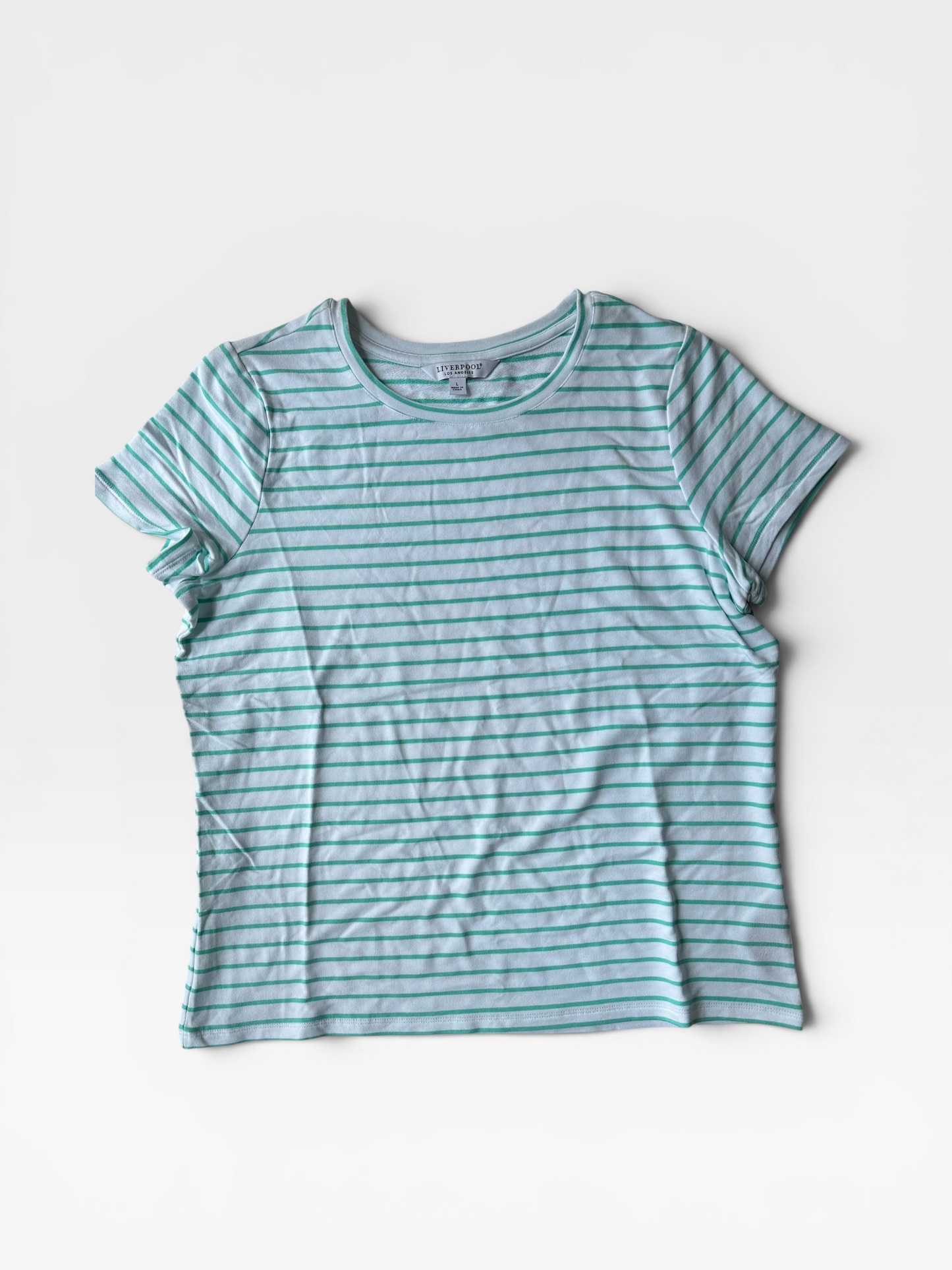 TEAL/WHITE LIVERPOOL TOP (NWT $58) L