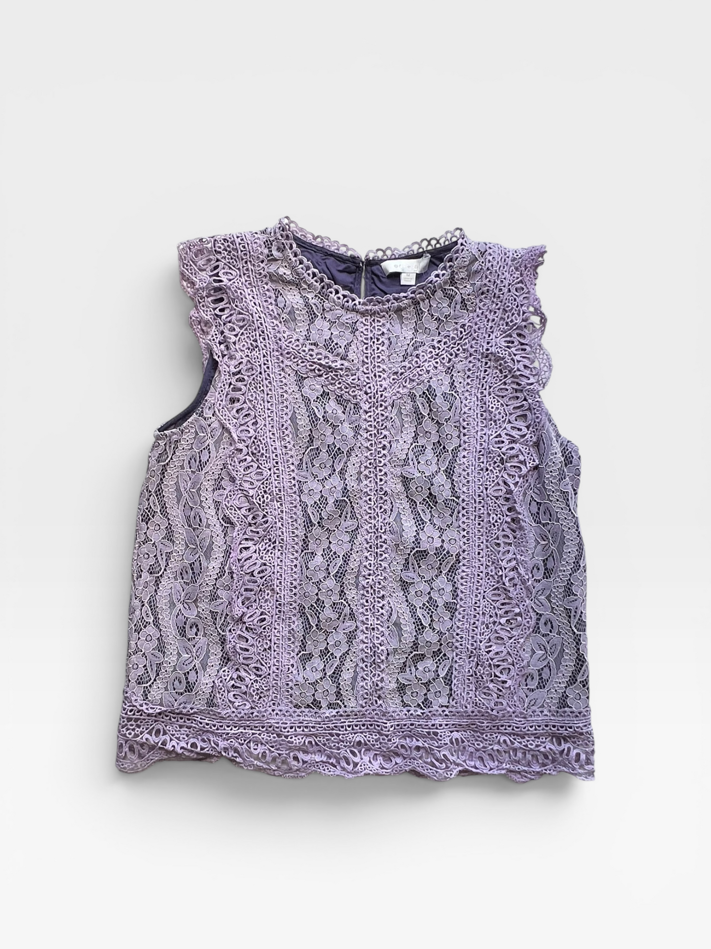 PURPLE ERI + ALI LACE TANK (NWT $98) M