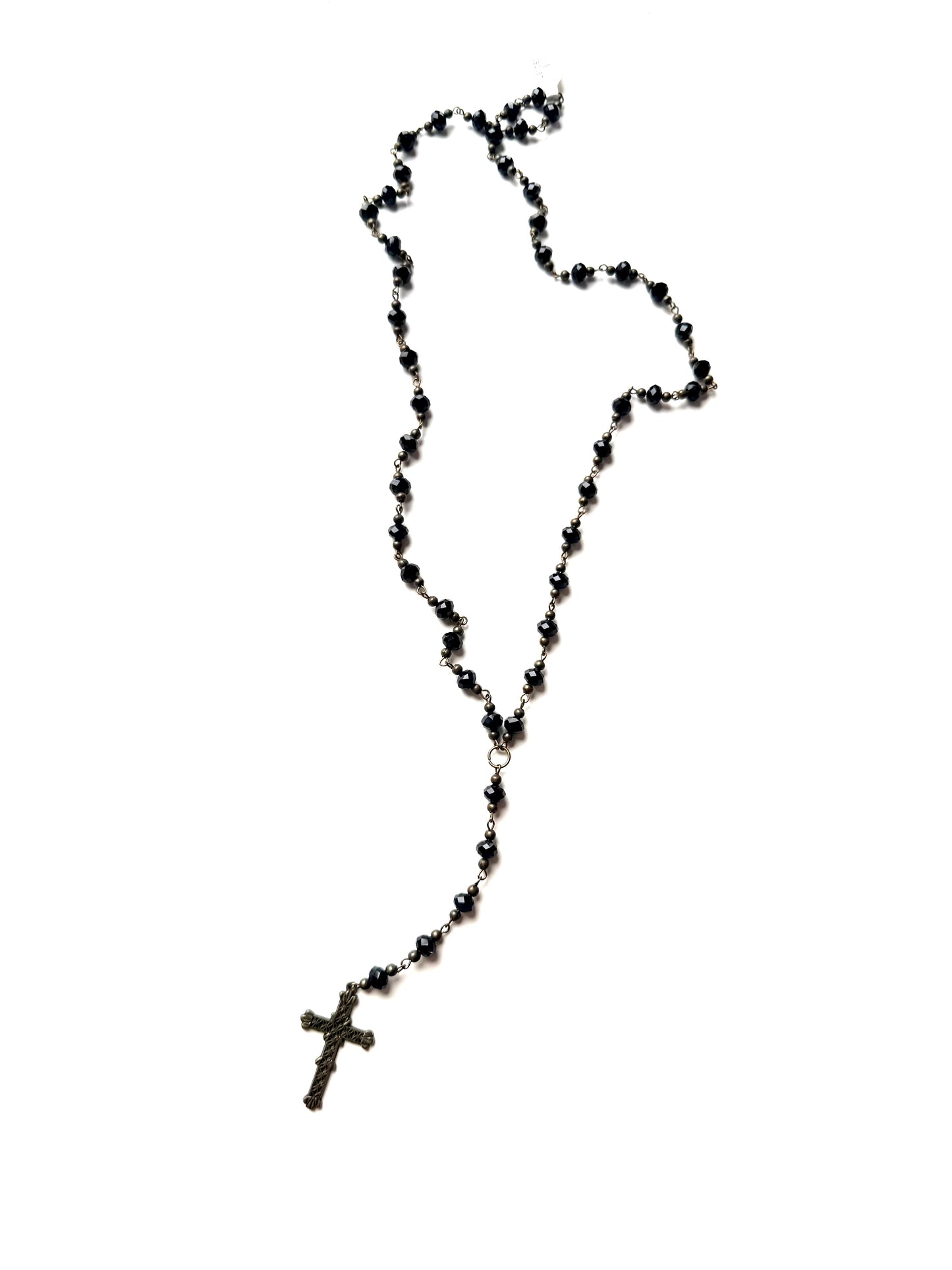 BEADED CROSS NECKLACE