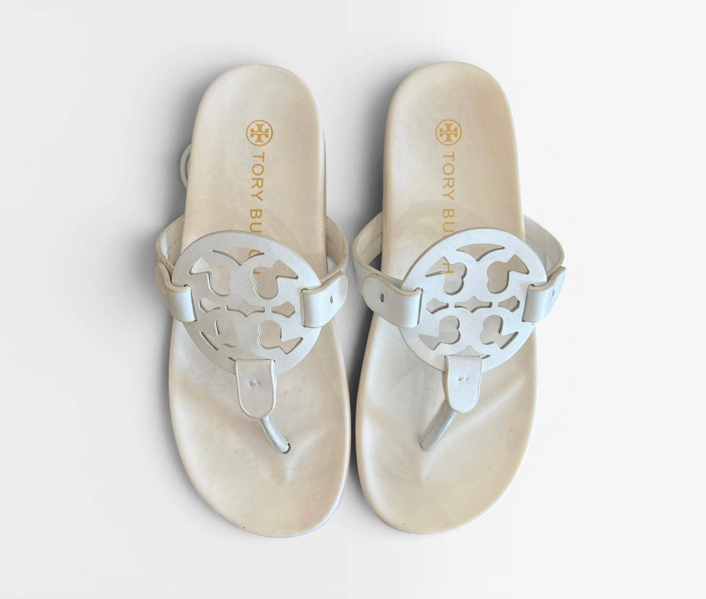 WHITE TORY BURCH SANDALS 8