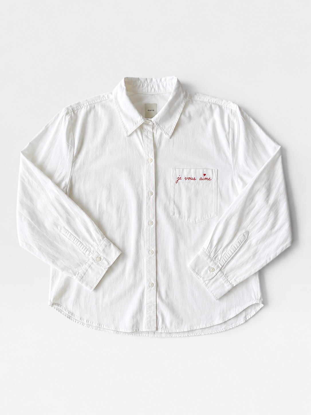 WHITE MAEVE “JE VOUS AIME” TOP (NWT $108) L