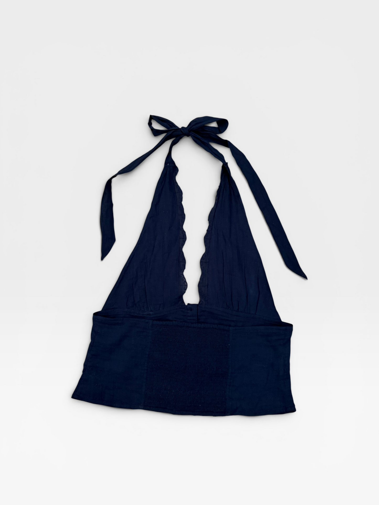 BLACK FREE PEOPLE HALTER TANK (oversized) S