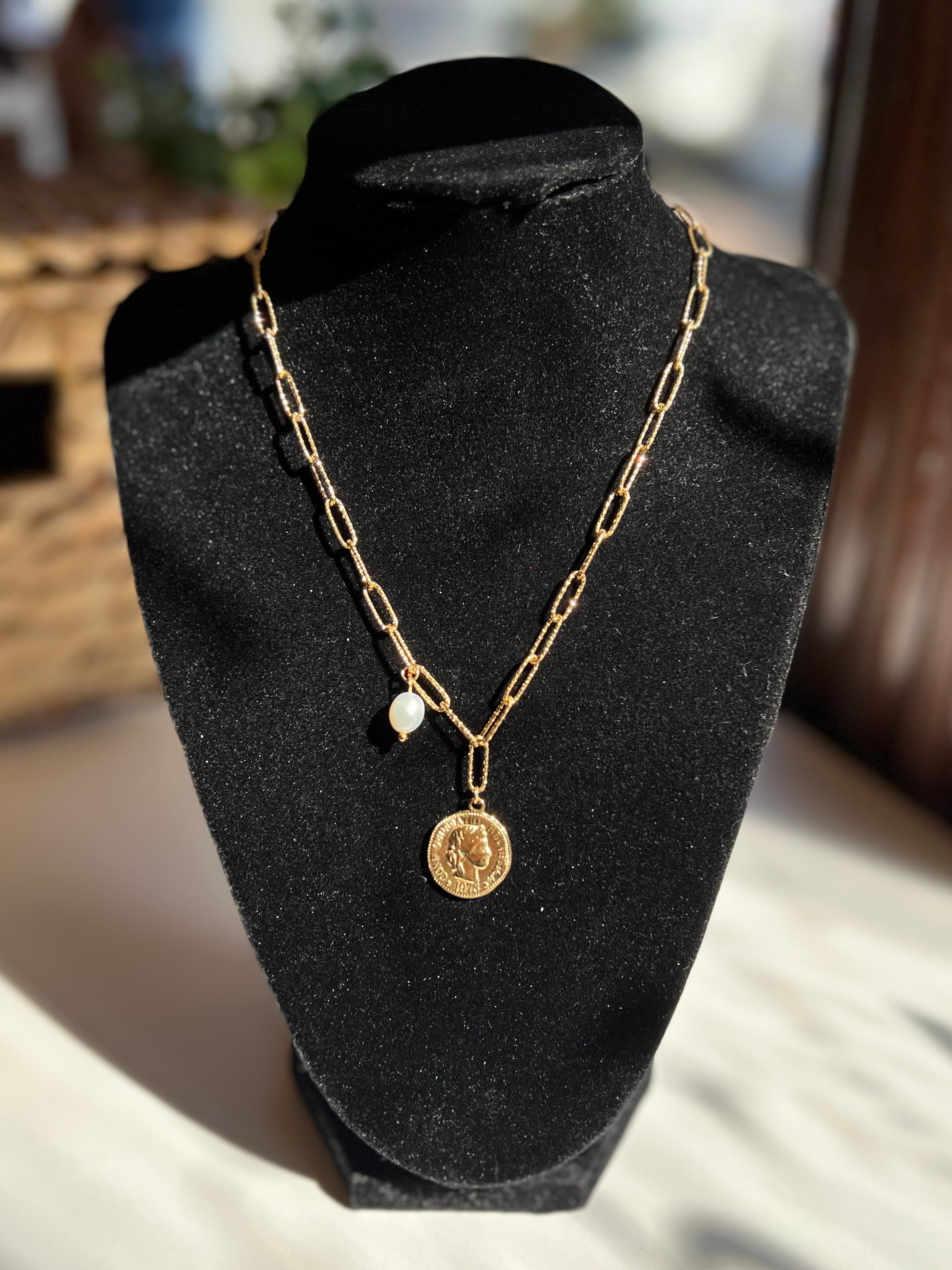 18K NON TARNISH COIN NECKLACE
