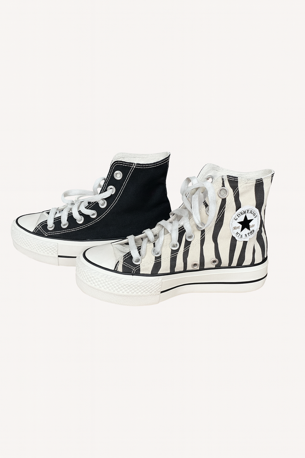ZEBRA CONVERSE SHOES (5.5)