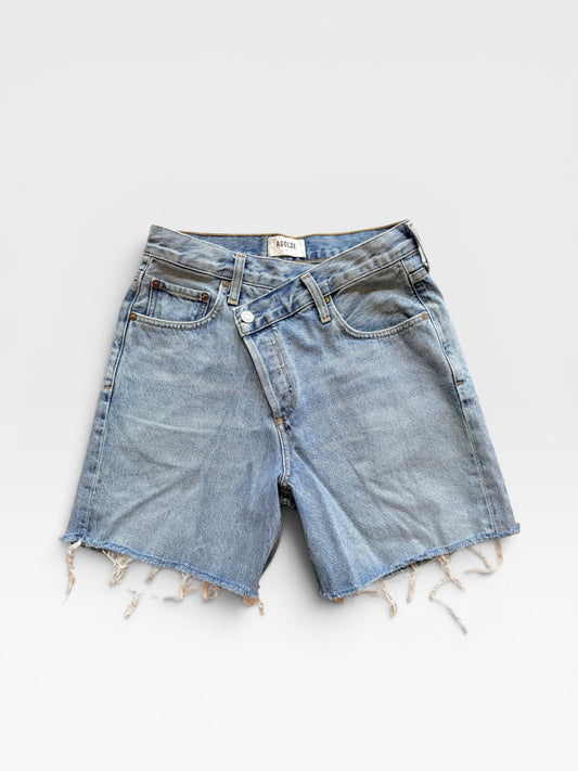 AGOLDE “CRISS CROSS” DENIM SHORTS (ORG. $148) 25