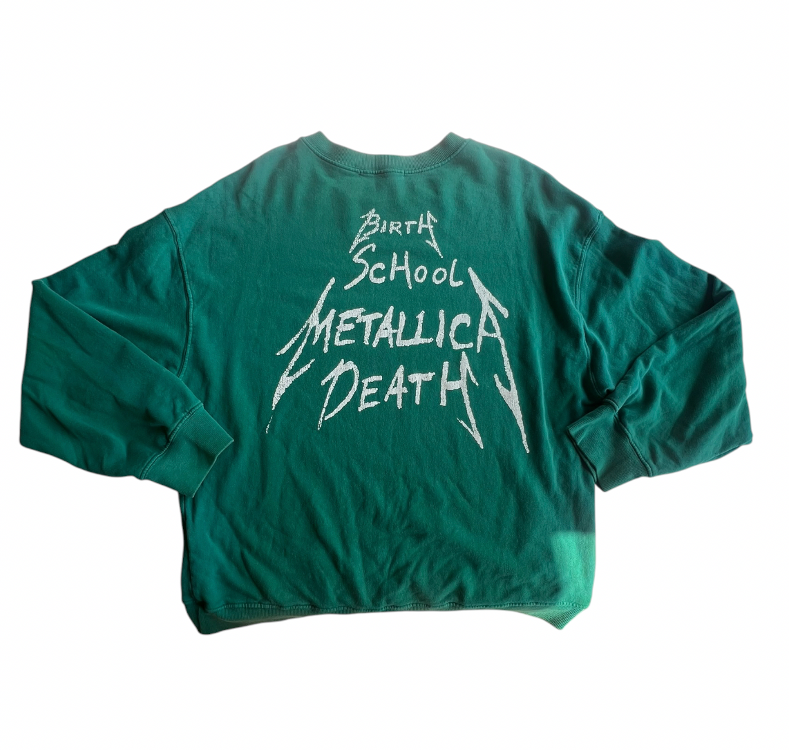 GREEN METALLIC DAYDREAMER PULLOVER M