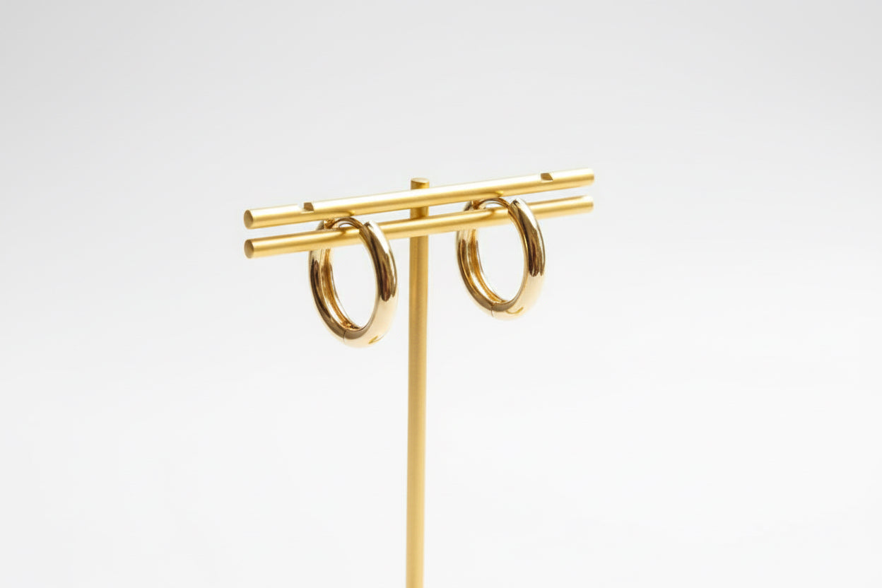 18K HOOP EARRINGS (NON TARNISH)