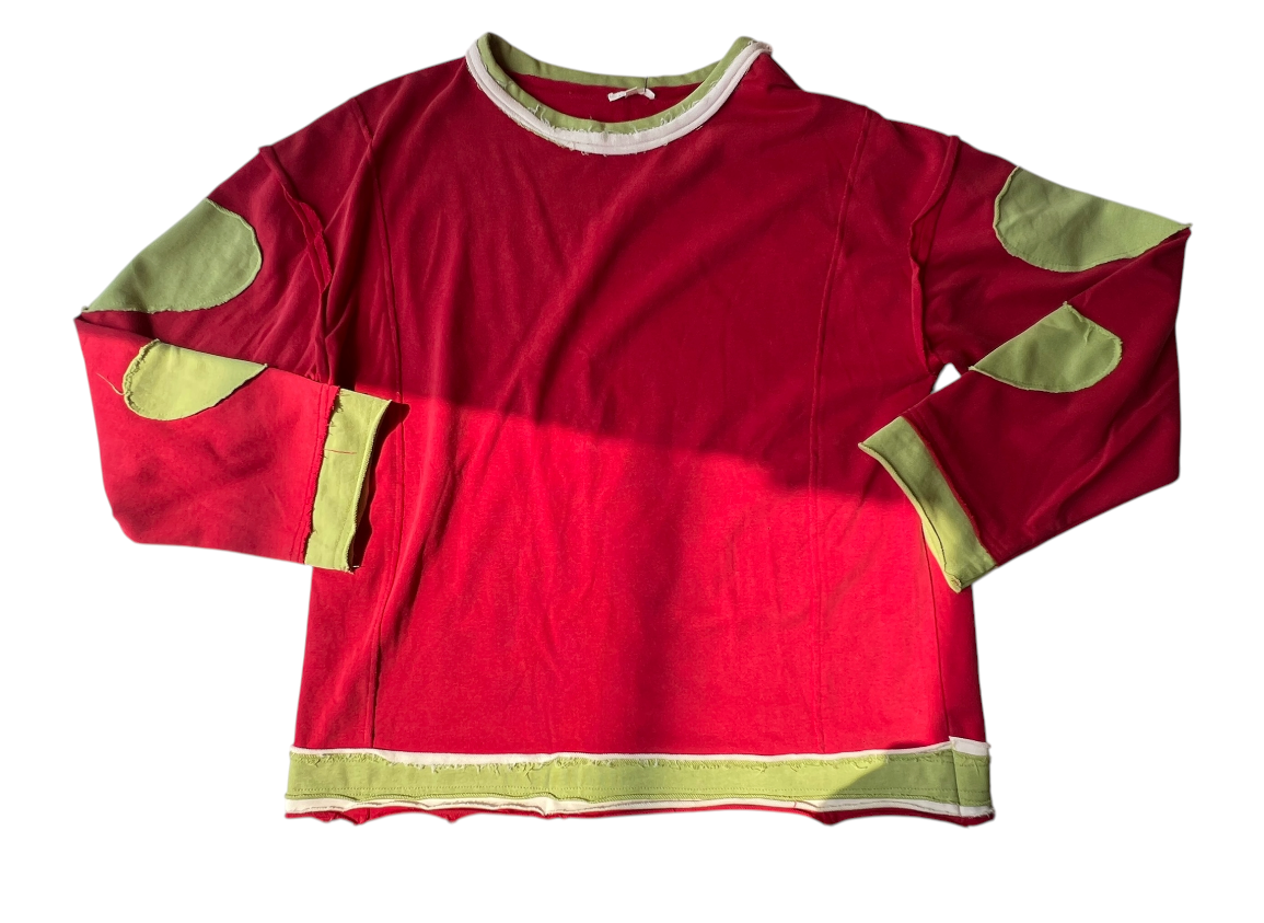 RED/GREEN JODIFL TOP (NWT $60) L