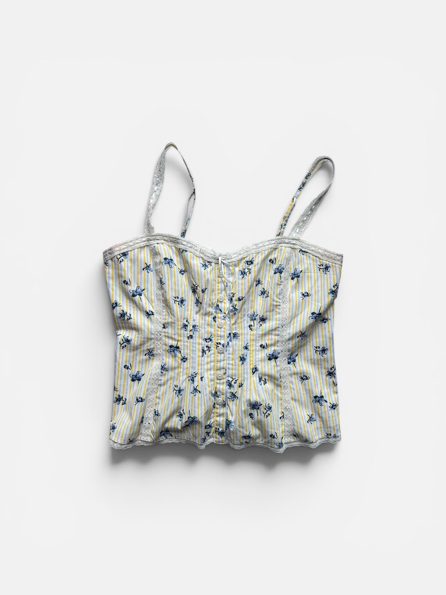 BLUE FLORAL ABERCROMBIE & FITCH TANK (ORG. $65) S