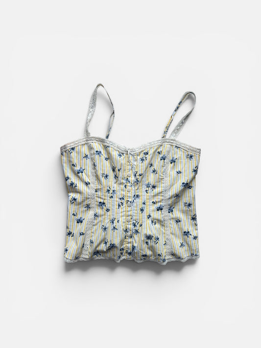 BLUE FLORAL ABERCROMBIE & FITCH TANK (ORG. $65) S