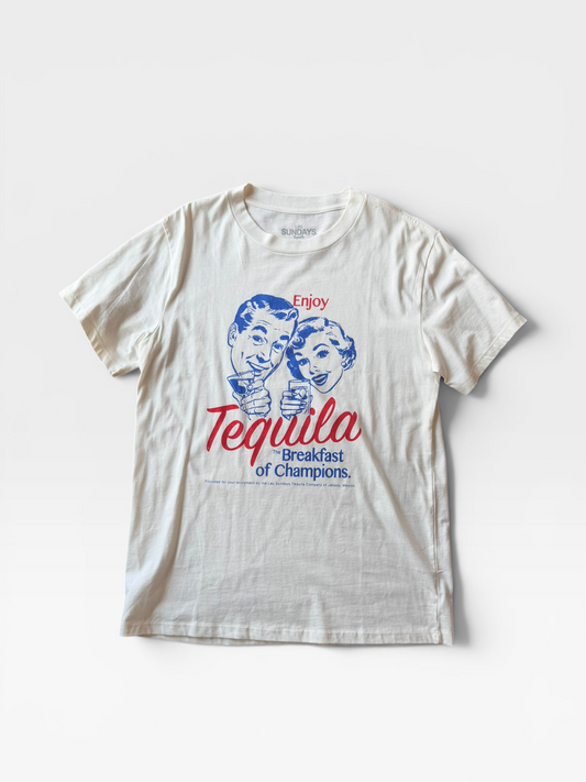 WHITE LOS SUNDAYS TEQUILA TSHIRT L