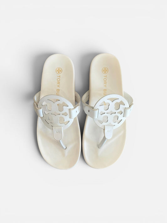 WHITE TORY BURCH SANDALS 8