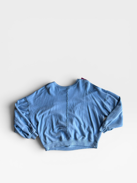BLUE FREE PEOPLE PULLOVER XS