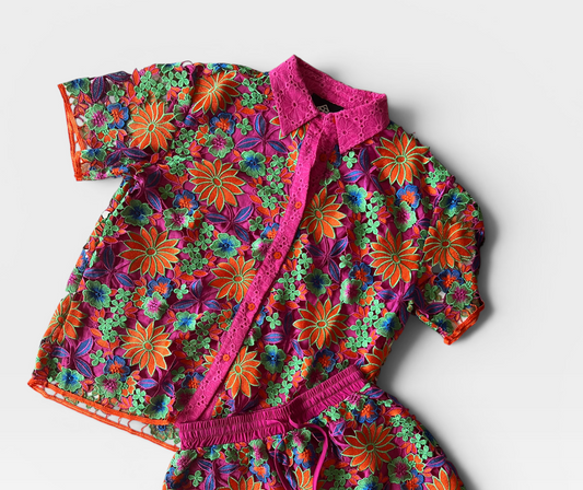 PINK BRIANNA CANNON BUTTON DOWN TOP (NWT $165) S