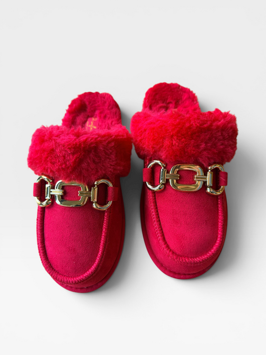 RED/GOLD "BEACH BY MATTISE" SLIDES (NWT) 7