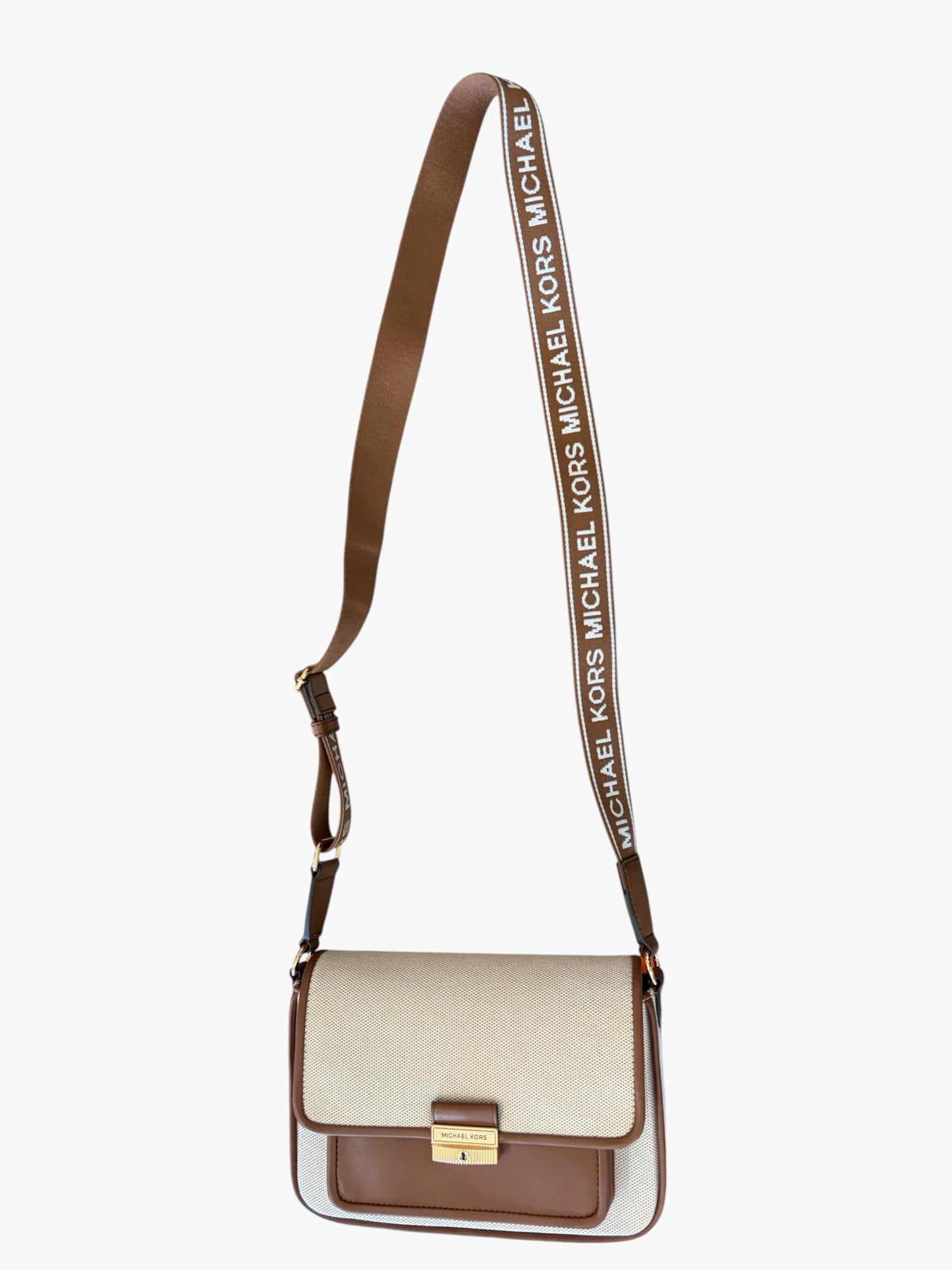 TAN/BROWN MICHEAL KORS CROSSBODY PURSE