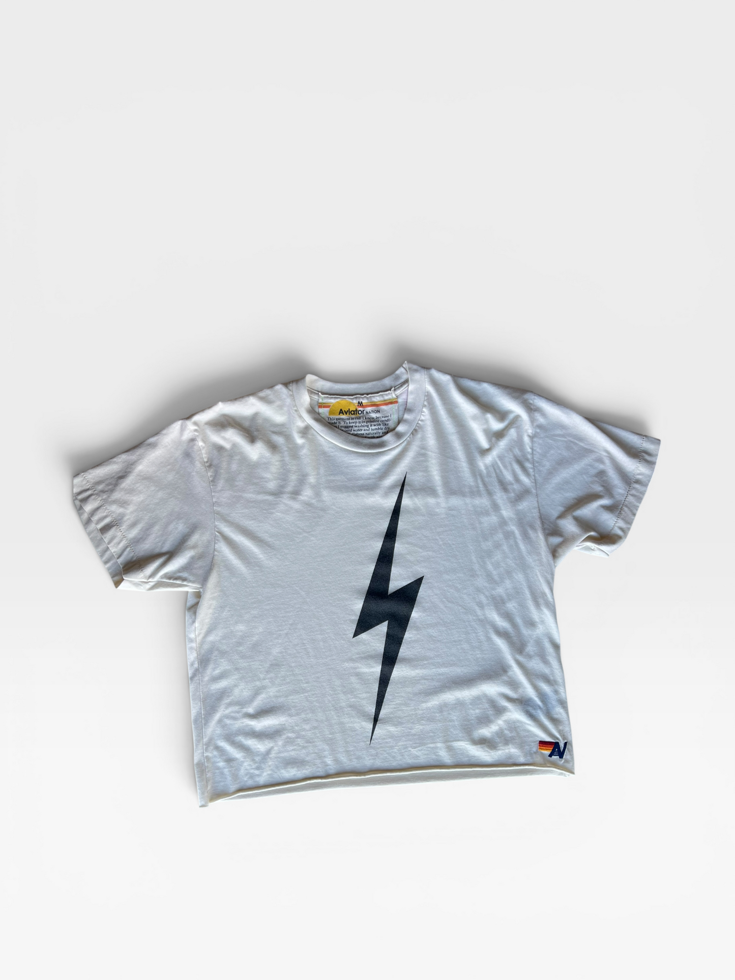 CREAM AVIATOR NATION BOLT TSHIRT (ORG. $89)