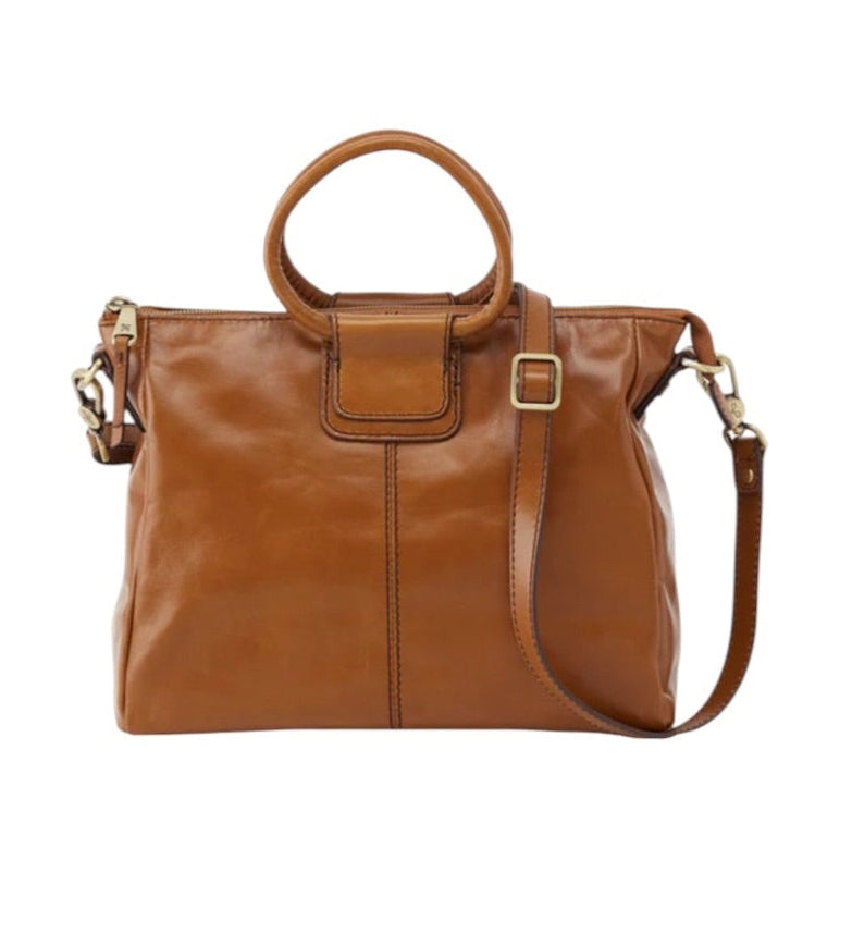 POLISHED LEATHER TRUFFLE HOBO PURSE (ORG. $298)