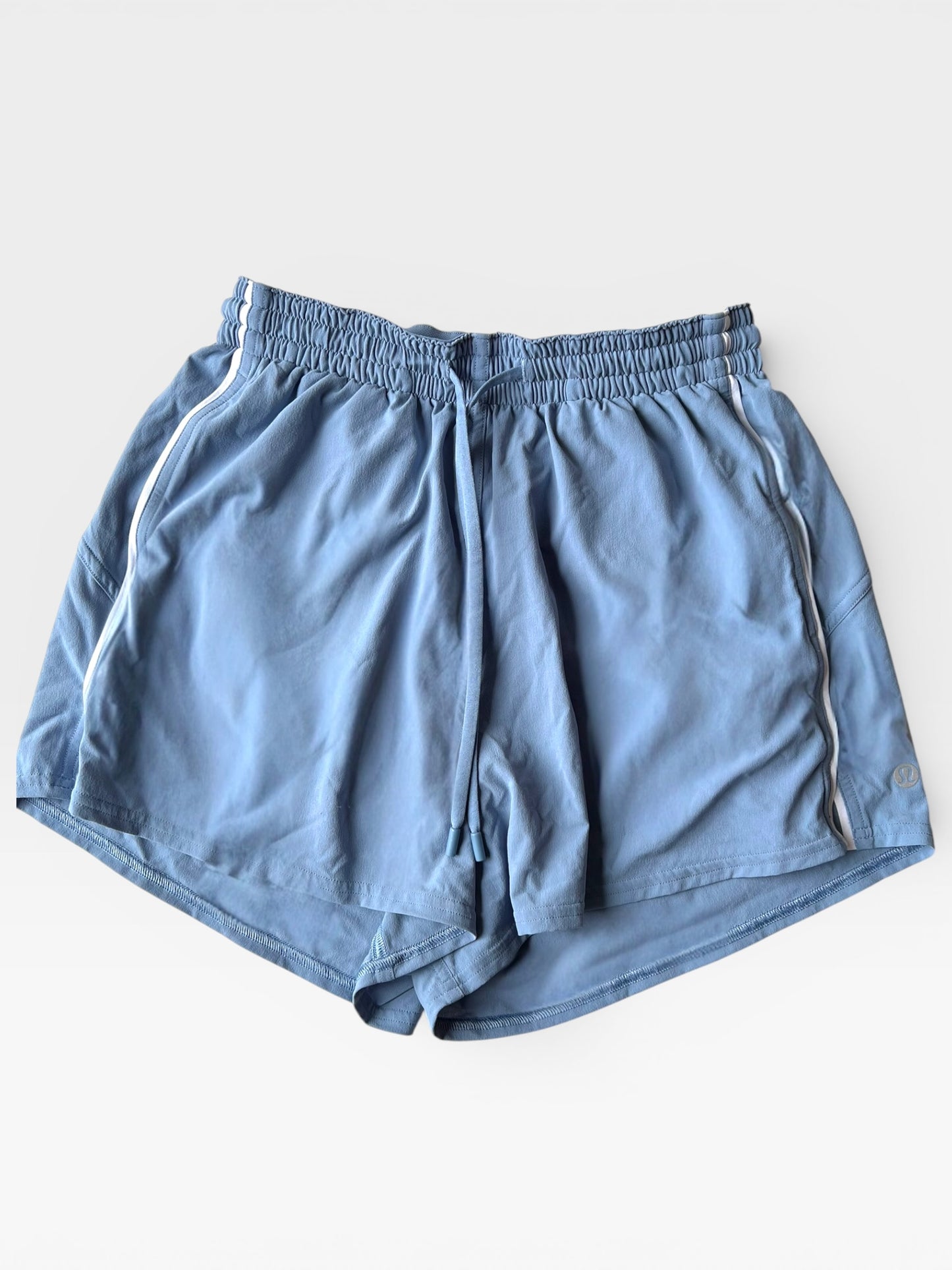 BLUE AND WHITE LULULEMON SHORTS 2