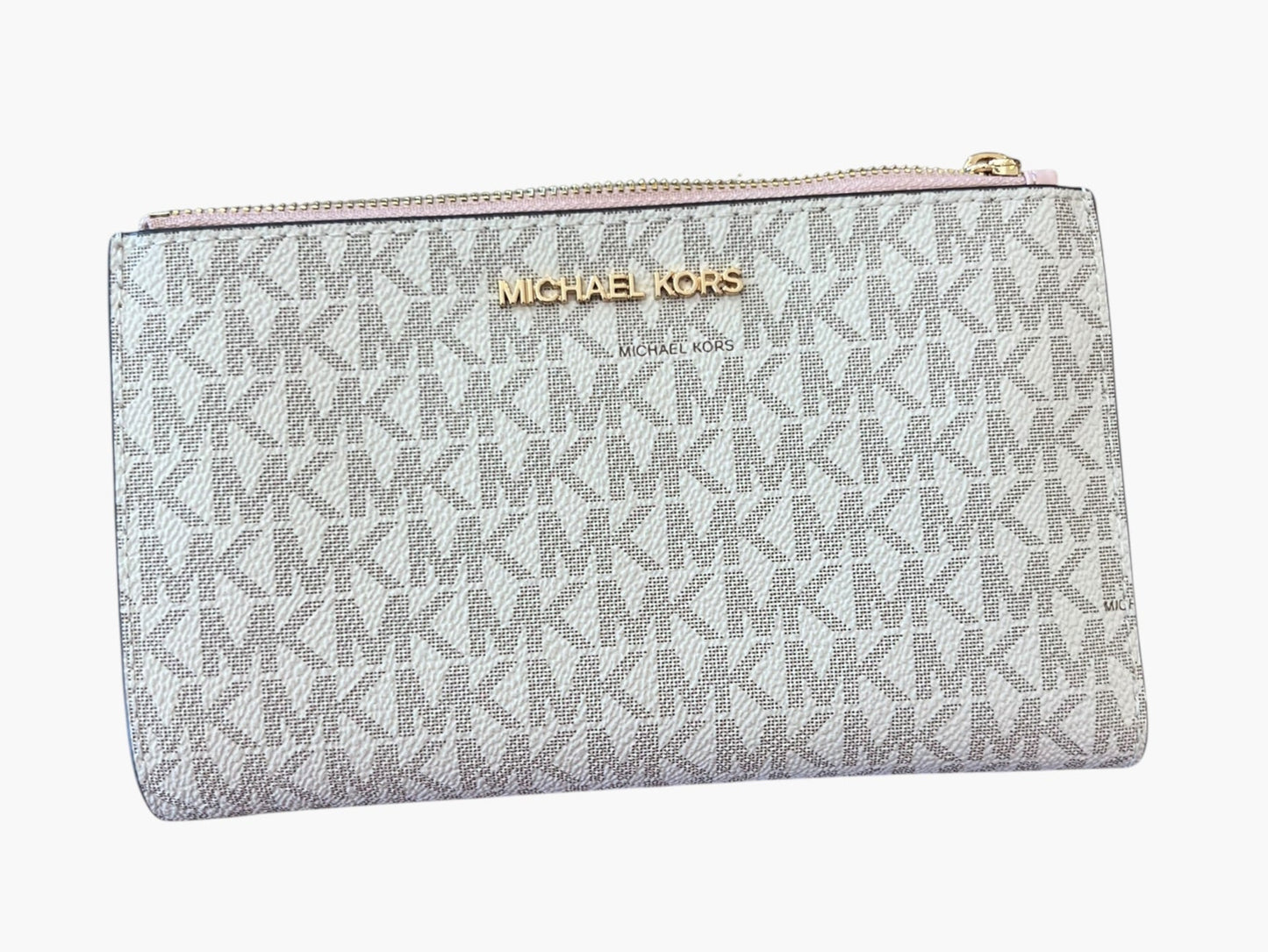 MK WHITE/PINK WALLET