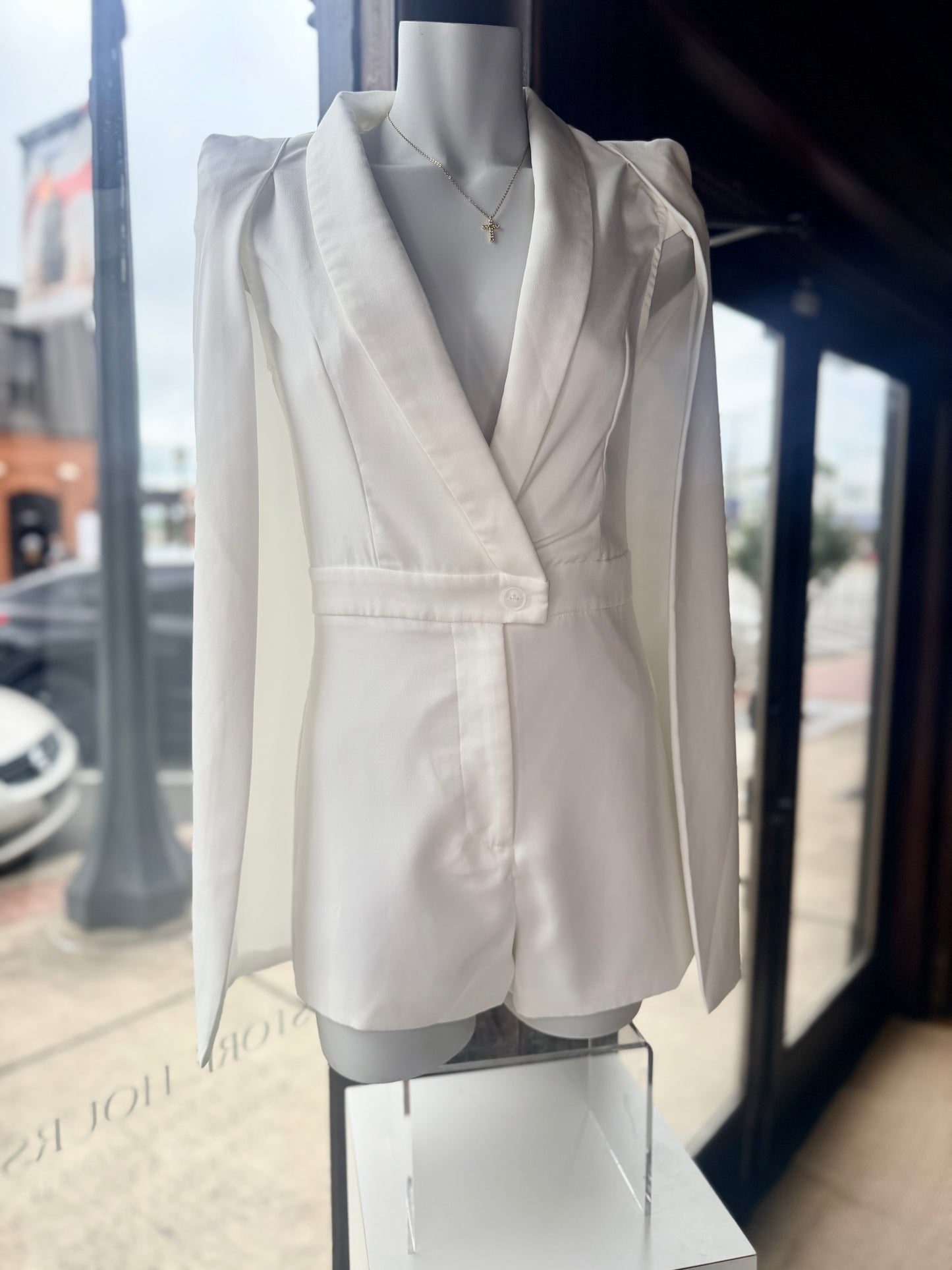 HELLO MISS WHITE ROMPER SMALL