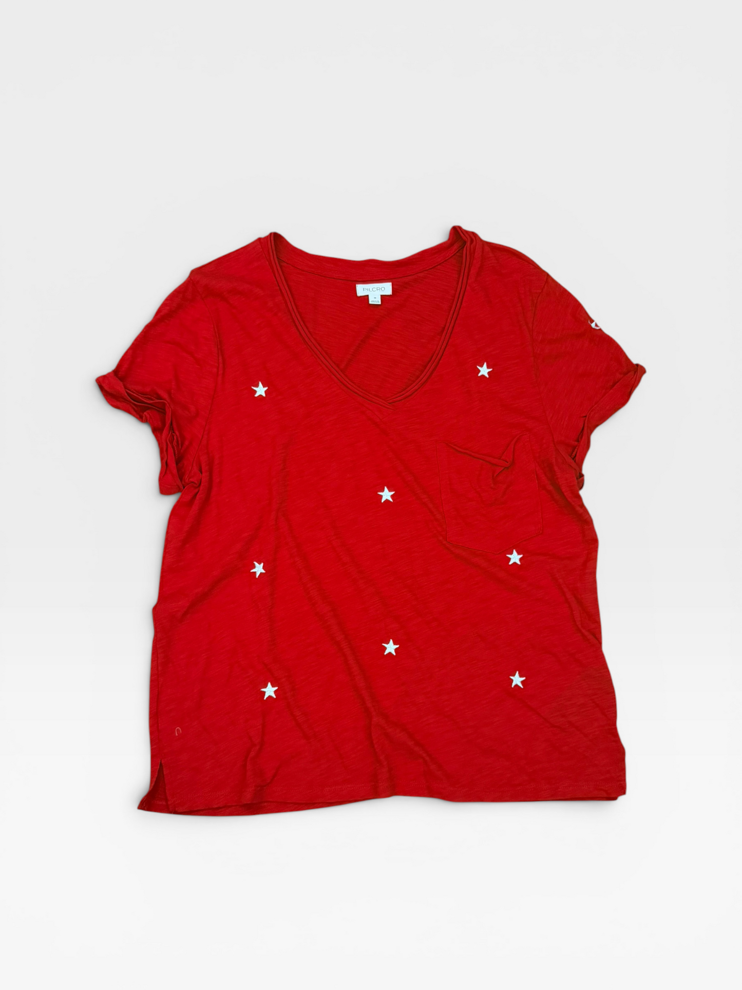 RED STAR PILCRO VNECK TEE (NWT $68) M